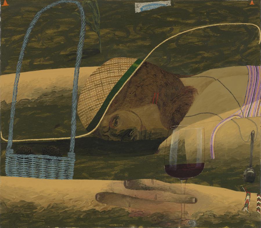 Truffle Hunt, Oil on Canvas, 28” x 32”, 2023